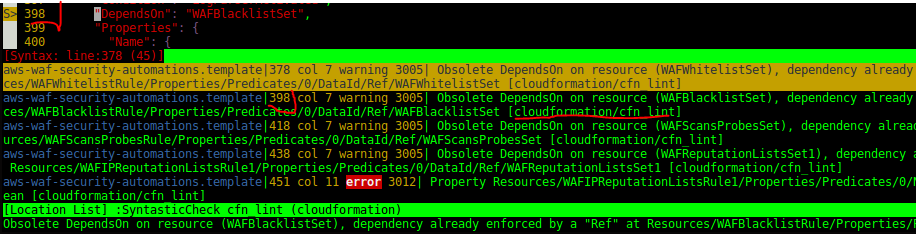 Cfn-lint cloudFormation