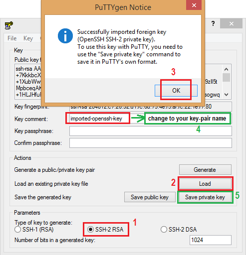 Import-pem-key-into-puttygen