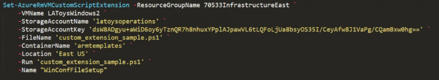 Set-VMAzureCustomScriptExtension_example